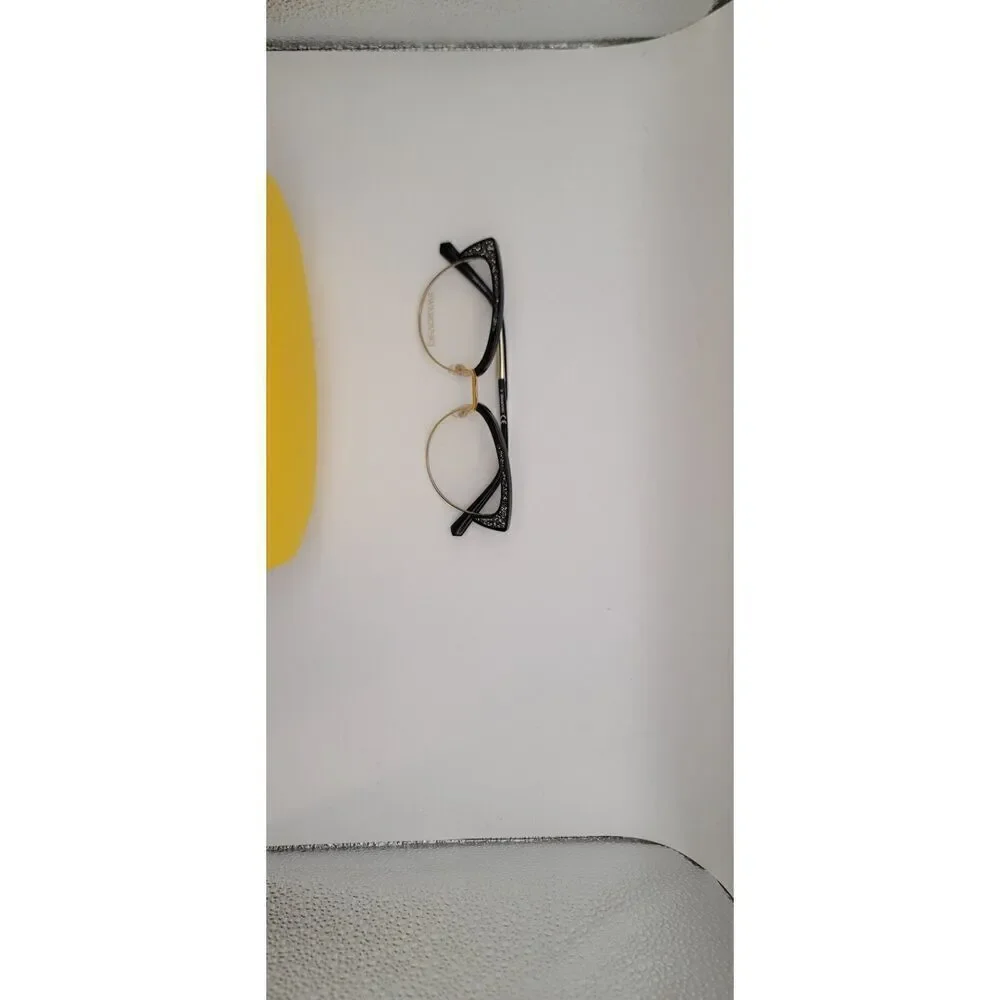 NIB - Swarovski Glitter Pale Gold Frame with case & cloth